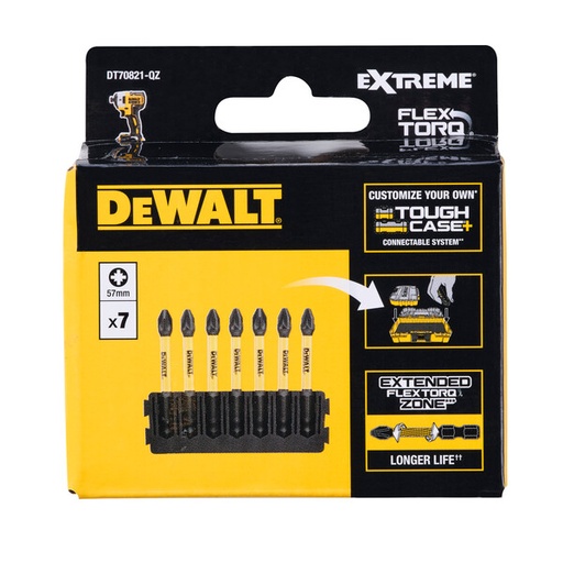 [DEWDT70821-QZ] DeWalt 7pc 57mm Pz2 Bar Flextorq