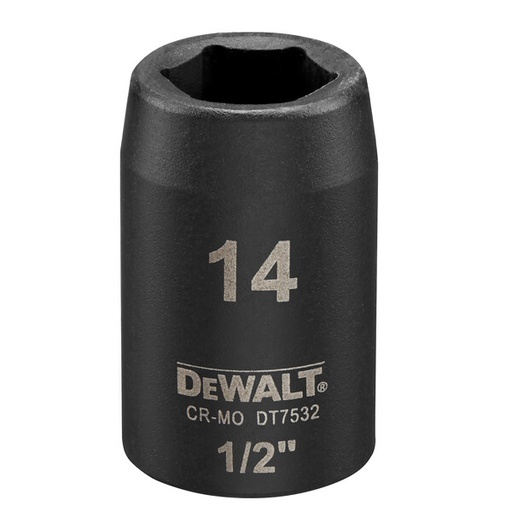 [DEWDT7532-QZ] DeWalt 14mm 1/2" Impact Socket (Shallow)