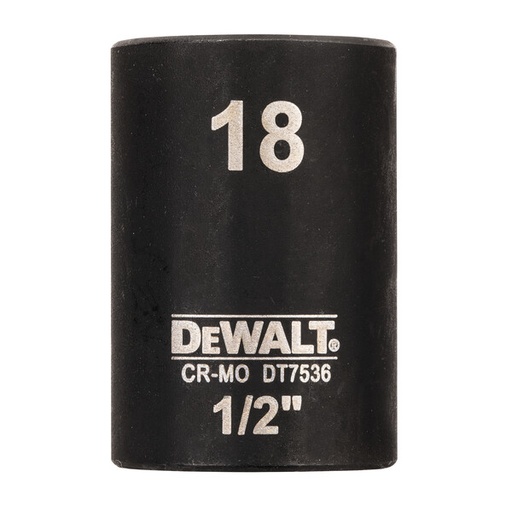 [DEWDT7536-QZ] DeWalt 18mm 1/2" Impact Socket (Shallow)