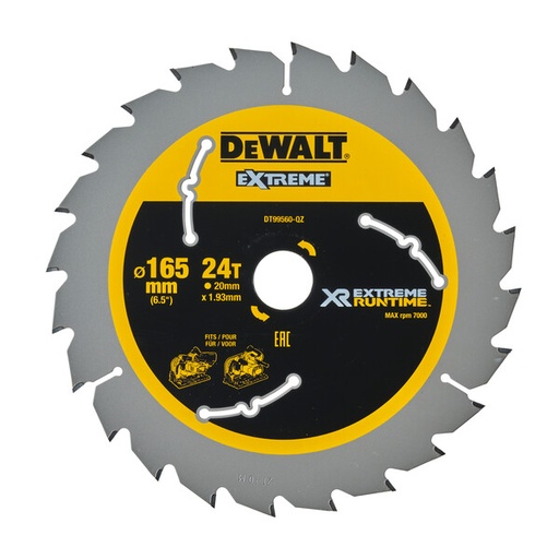 [DEWDT99560-QZ] DeWalt Xtreme Runtime 165mmx20mm 24T Csb