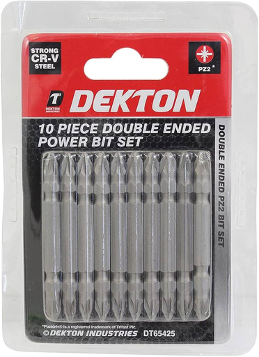 DEKTON 10-Piece Double Ended Power Bit Set PZ2