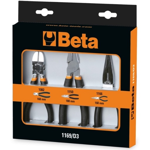 [1169/D3] BETA 1169/D3 3 Piece Plier & Nipper Set