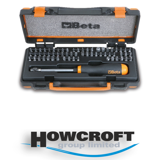 [861/C61P] Beta Tools 861/C61P Screwdriver with 61 bits and 1 quick-release magnetic bit holder (items 861LP, 861PE, 861PH, 861PZ, 861TX, 861RTX, 861TRW, 861TQS, 861SP, 851SR)