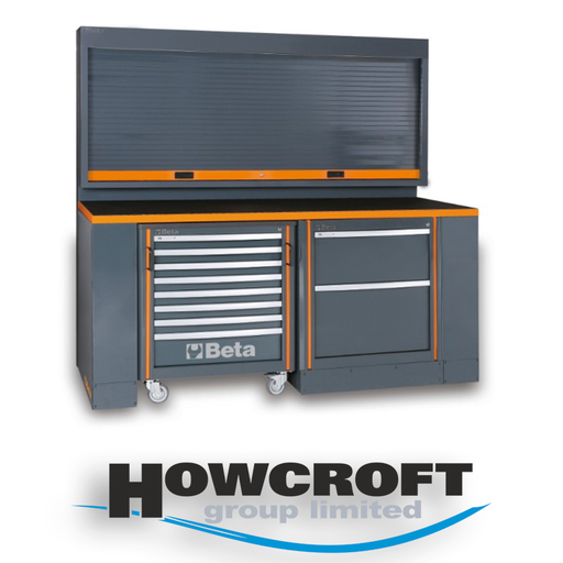 [C55PB/3] Beta Tools C55PB/3 Workshop equipment combination RSC55, combo comprises Workbench / Roller Cab / Drawers & Wall Tool System with shutter