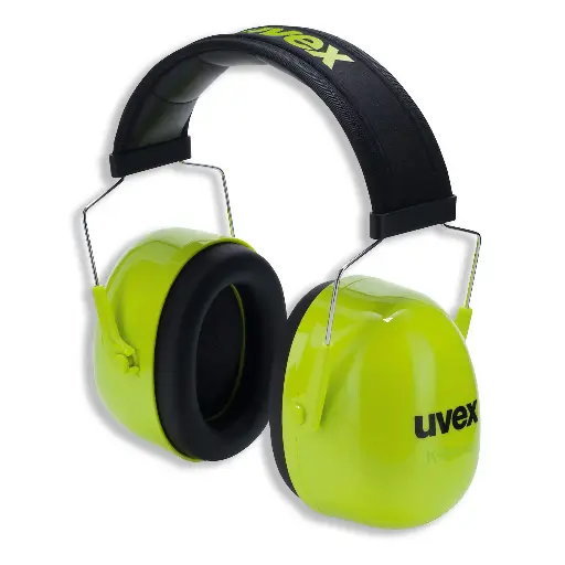 uvex K4 earmuffs for high noise areas. Easily adjustable, padded headband and extra soft memory foam ear cushions. High attenuation earmuff.