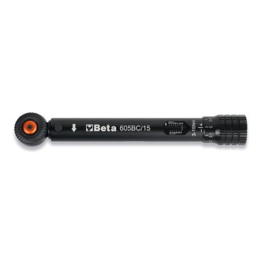 [605BC/15] Beta Tools 605BC/15 Click-type torque wrench, compact, made from aluminium, up to 15 Nm