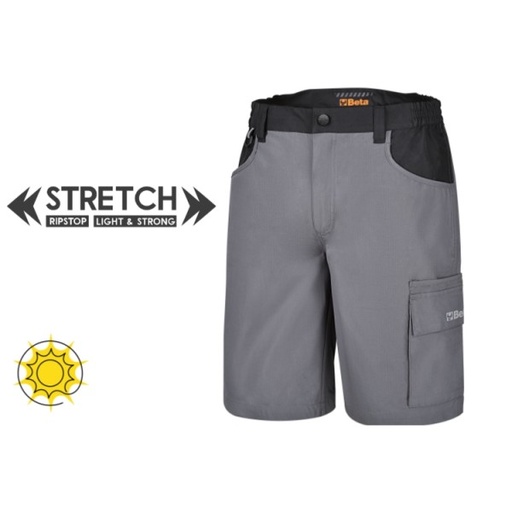 Beta Workwear 7821SG Stretch work Bermuda shorts, multipocket style, lightweight XS, S, M, L, XL, 2XL, 3XL 46, 48, 50, 52, 54, 56, 58