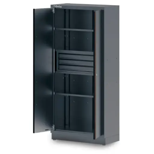 [C45PRO 2.0 AS2/3C] BETA C45PRO 2.0 AS2/3C Sheet metal two-door tool cabinet with 3 drawers and bracket, for custom workshop equipment combination C45PRO 2.0
