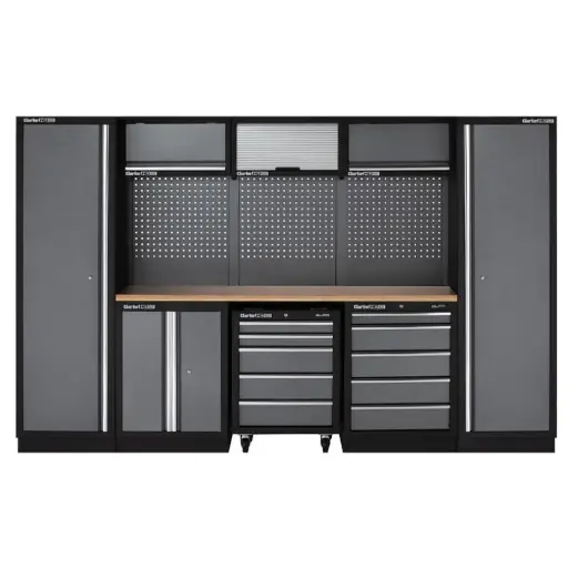 [COMBGSM03] Clarke 7632899 COMBGSM03 Modular Custom Workshop Storage System 16 Piece Package Wooden Worktops