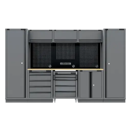 [APMSBESTACK01W] Sealey APMSBESTACK01W Custom Workshop Storage System with Rubber Wood Worktop 3.24m