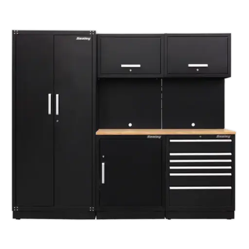 [APMSCOMBO1W] Sealey APMSCOMBO1W Storage System with Hardwood Worktop 2.48m