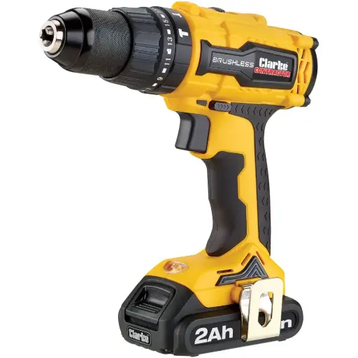 [CON18LIC] Clarke CON18LIC 18V Brushless Combi Drill/Driver & Hammer Drill with 2 x 2Ah Batteries