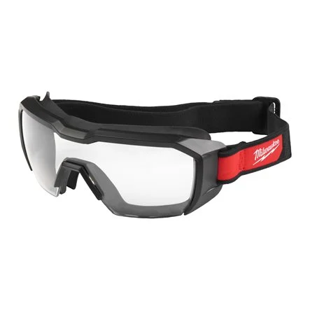 [Low-Profile Goggle Vented Clear - 1 pc] Milwaukee 4932493433 Low-Profile Safety Goggles Eyewear Vented Clear