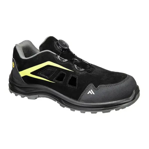 PORTWEST FT46 - FE06 - Composite Safety Trainers S1 ESD SR FO Black / Green 37 - 48 PPE Footwear