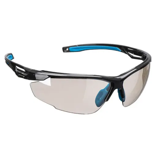[Anthracite KN Safety Glasses Mirror] PORTWEST PS37 - Anthracite KN Safety Glasses Mirror