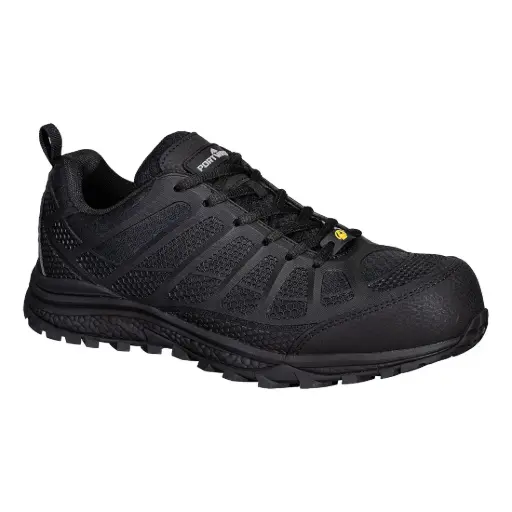 PORTWEST FT46 - Composite Textile Safety Trainers S1PS ESD SR FO Black 37-48 PPE Footwear